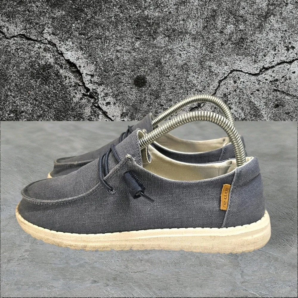 Hey Dude Wendy Chambray Shoes Womens‎ Size 7 Slip On Comfort Loafer
